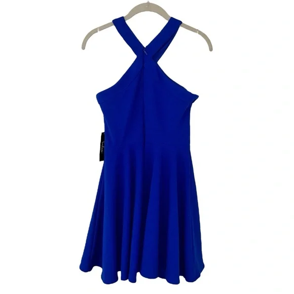 NEW Lulus Royal Blue Design Semi Formal Style Cocktail Dress Women’s Size Medium - Picture 1 of 3